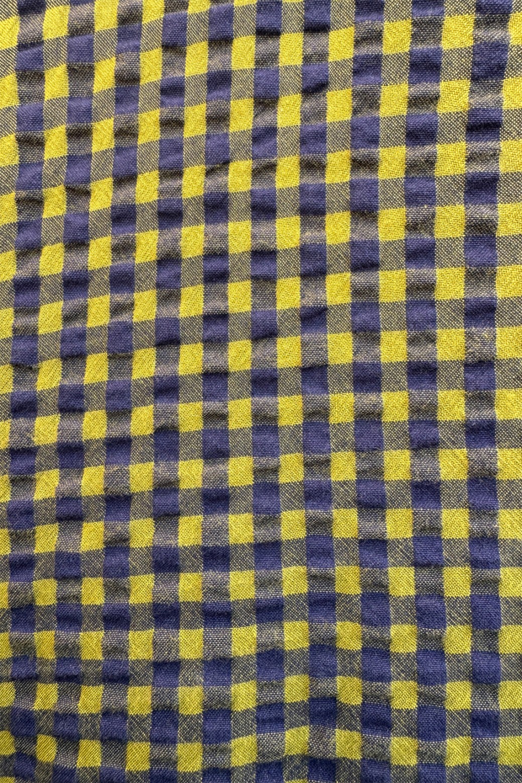 Robe longue manches courtes à carreaux-kaki/Mapoésie