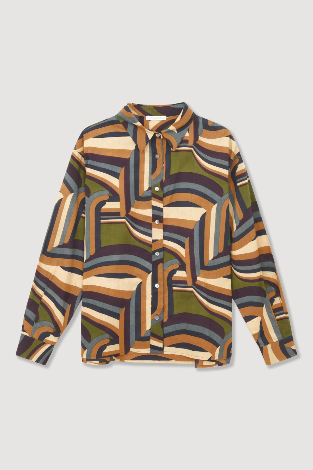 Khaki Brown Carillon Rosalie Shirt