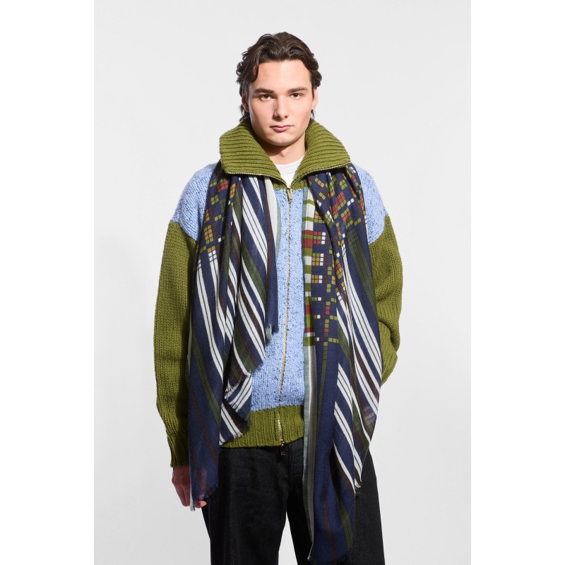 Sequence Blue Grey Scarf
