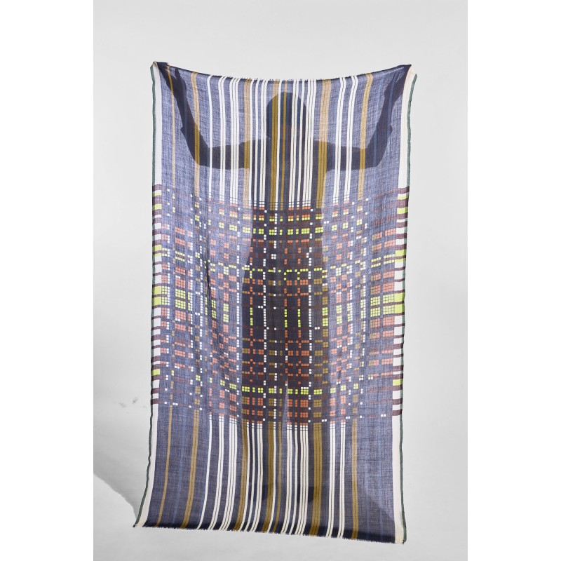 Sequence Navy Scarf