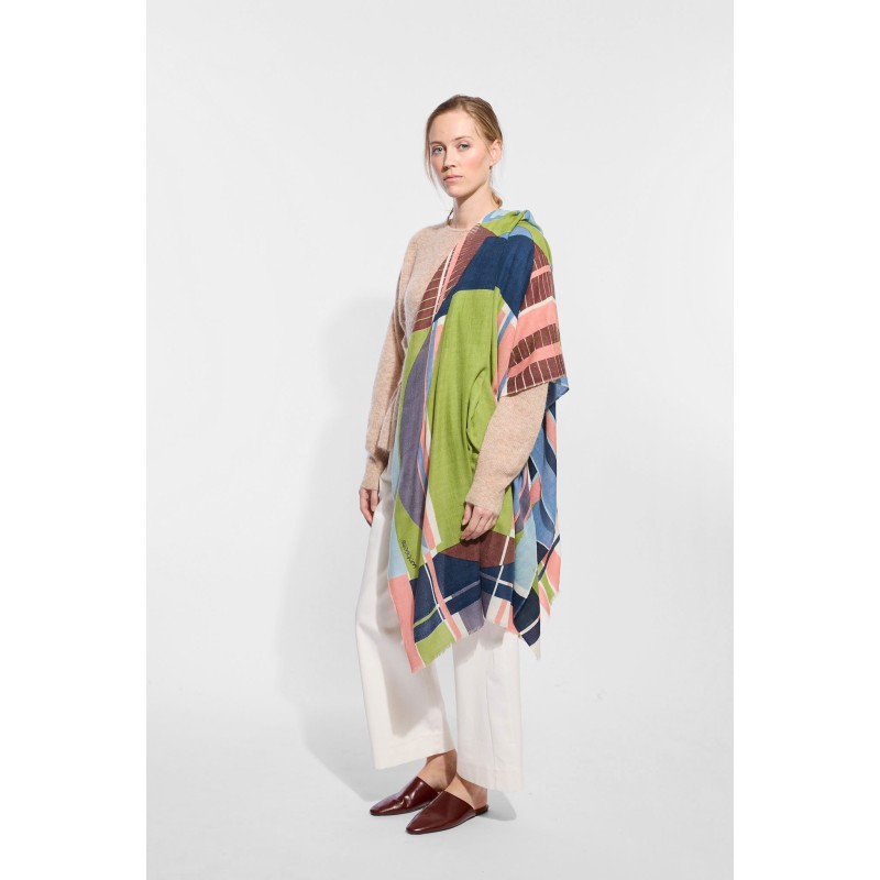 Theorie Pink Khaki Scarf