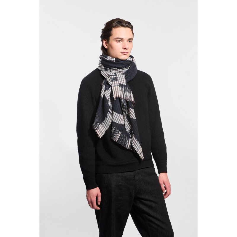Wave Petrol Blue Scarf