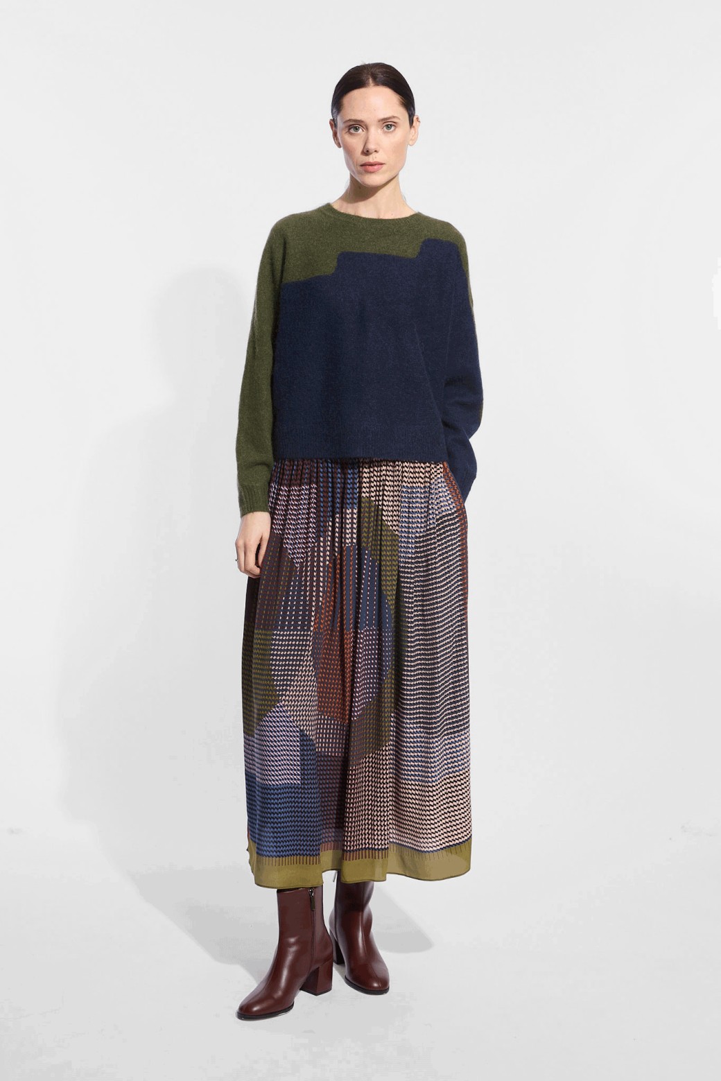 Pull Eliott Milos Vert Bleu