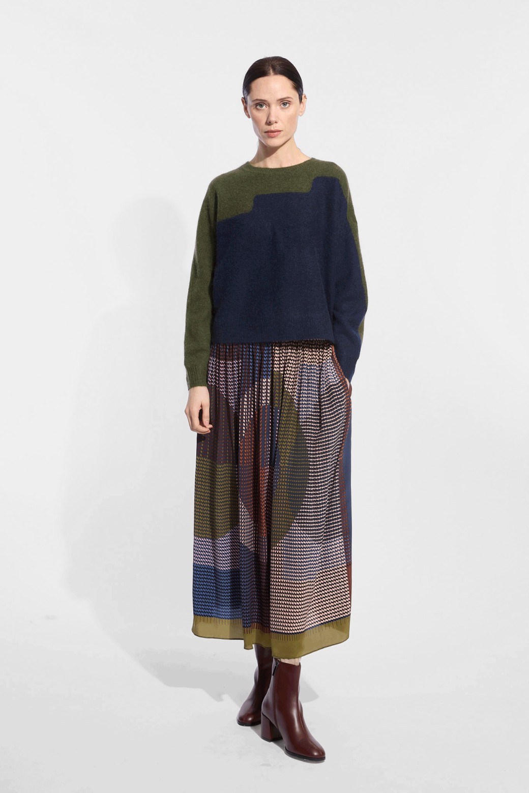 Pull Eliott Milos Vert Bleu