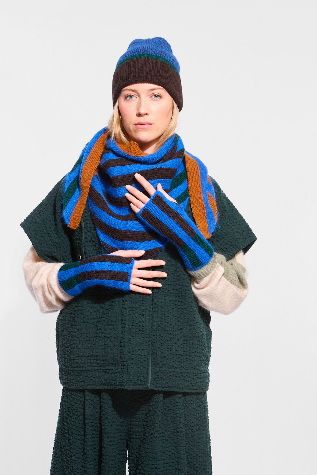 Mitaines Althea Vert Bleu