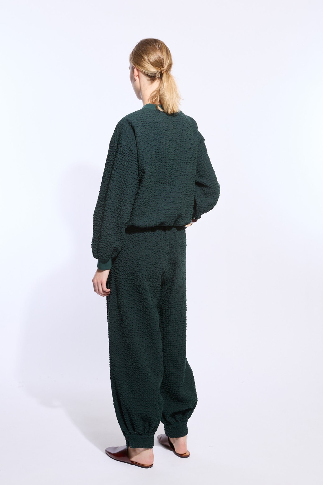 Veloute Dark Green Penny Pants