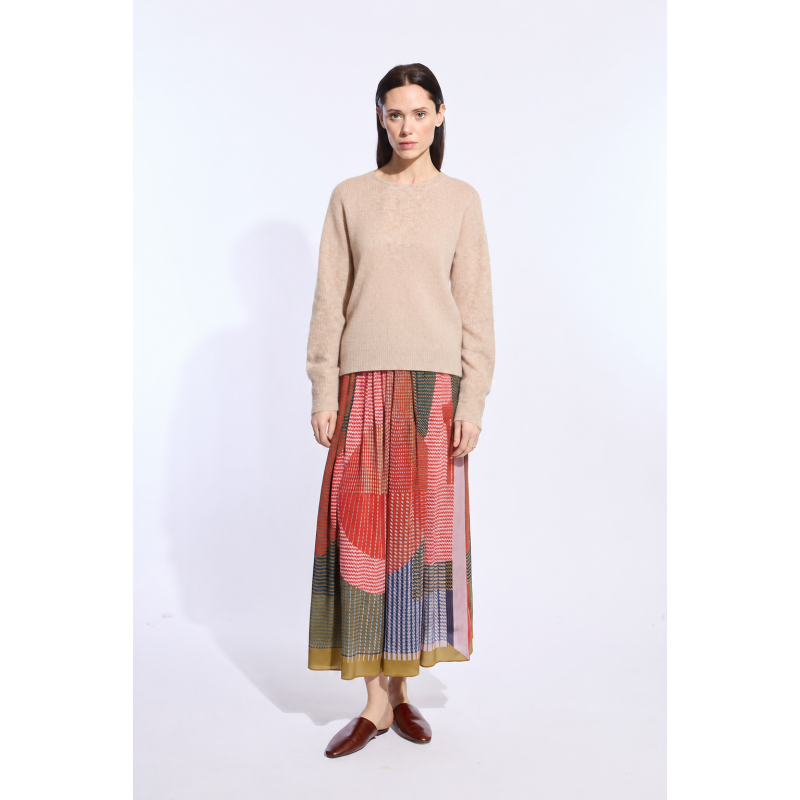 Coral Khaki Romeo Op Skirt